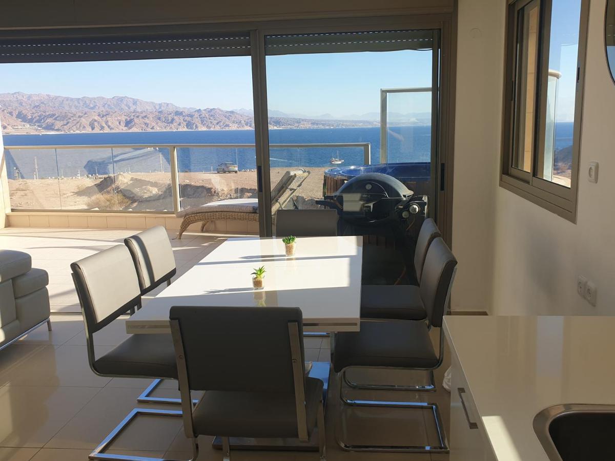 Luxury Exclusive Top Class Apartment On The Sea With Best Sea View And Jacuzzi רק למשפחות !!!! Ejlat Exteriér fotografie